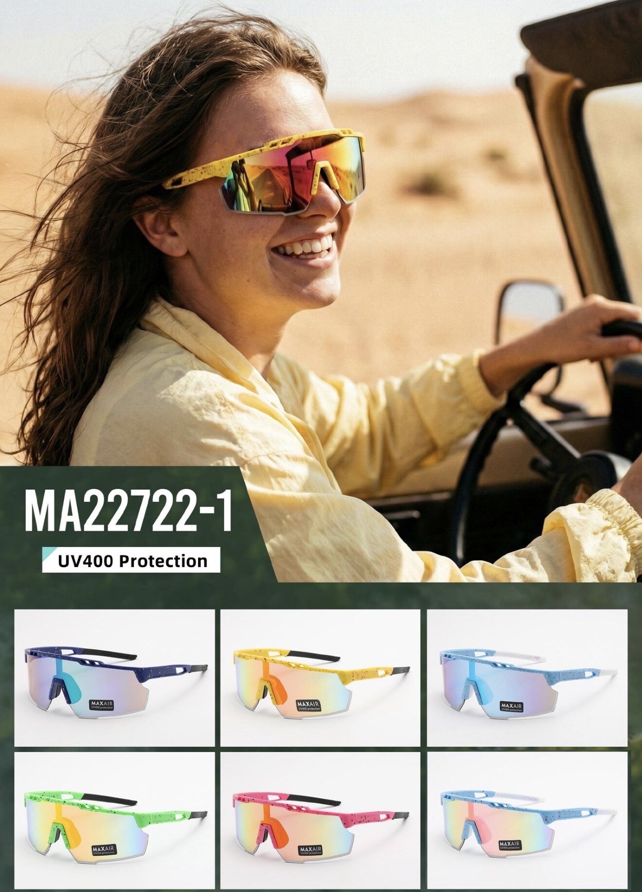 Grossiste Victoria EL - Lunettes de soleil Aventure & Couleurs