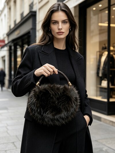 Großhändler Victoria EL - Luxuriöse Handtasche aus Kunstfell für Damen, eleganter flauschiger Henkel mit Kettengurt Großhändler Victoria EL - Luxuriöse Handtasche aus Kunstfell für Damen, eleganter flauschiger Henkel mit Kettengurt