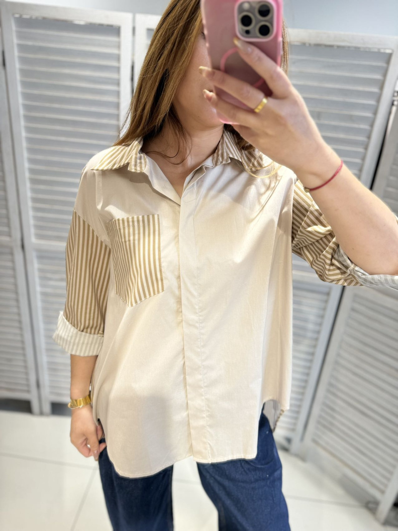 Wholesaler Victoria & Isaac - OVERSIZED TWO-COLOR SHIRT