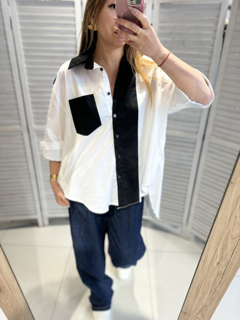 Wholesaler Victoria & Isaac - BI-COLOR COTTON SHIRT