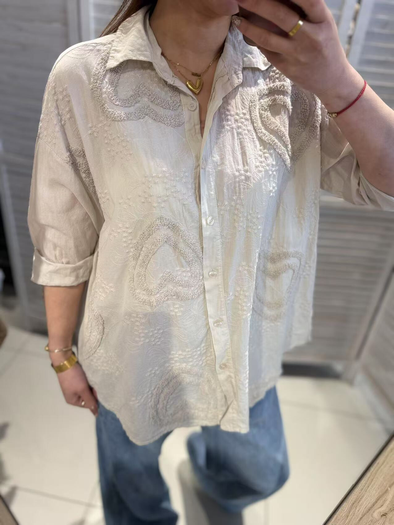 Grossiste Victoria & Isaac - Chemise oversize brodée à manches longues