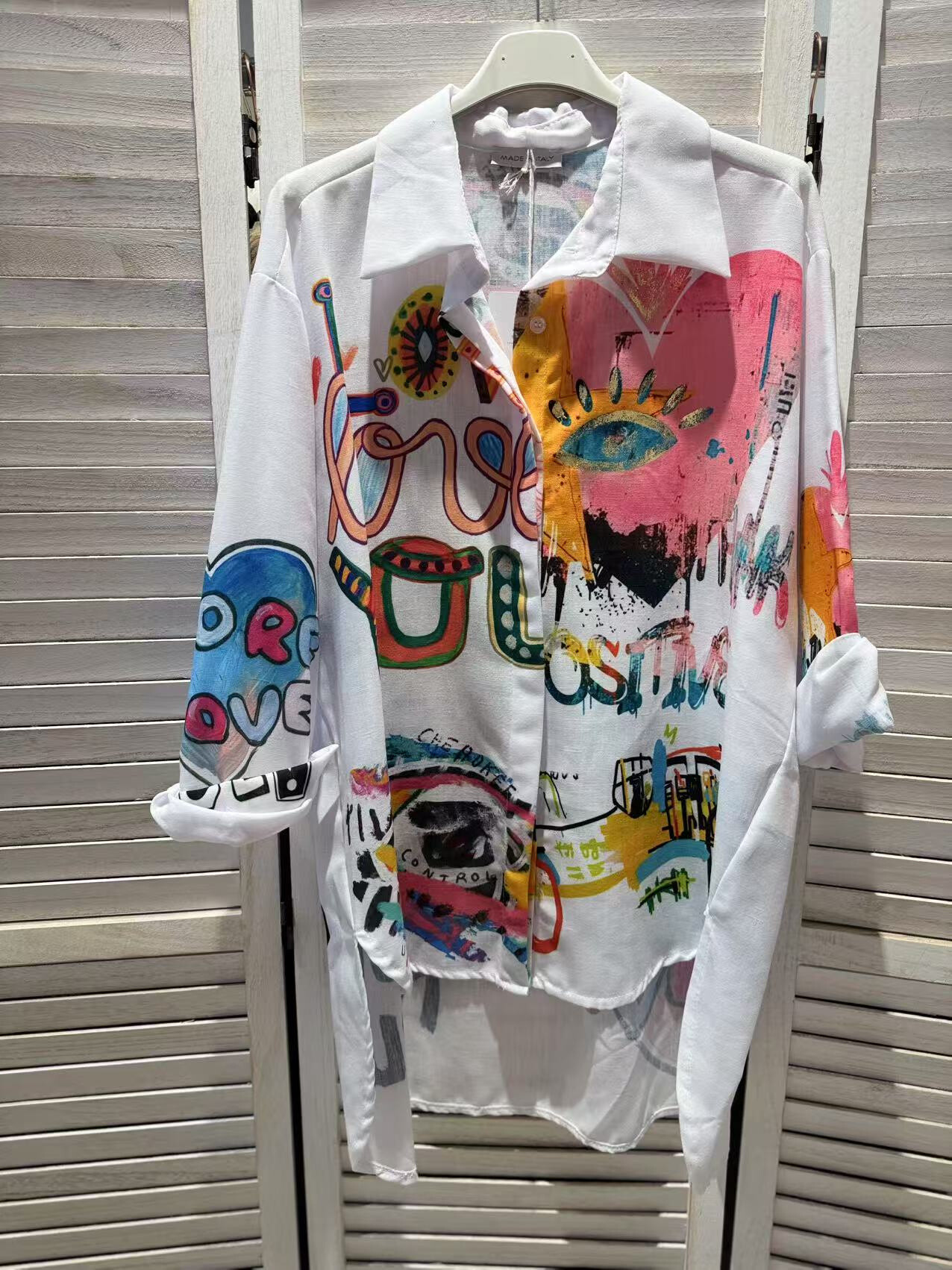 Wholesaler Victoria & Isaac - OVERSIZE Fantasy cotton shirt