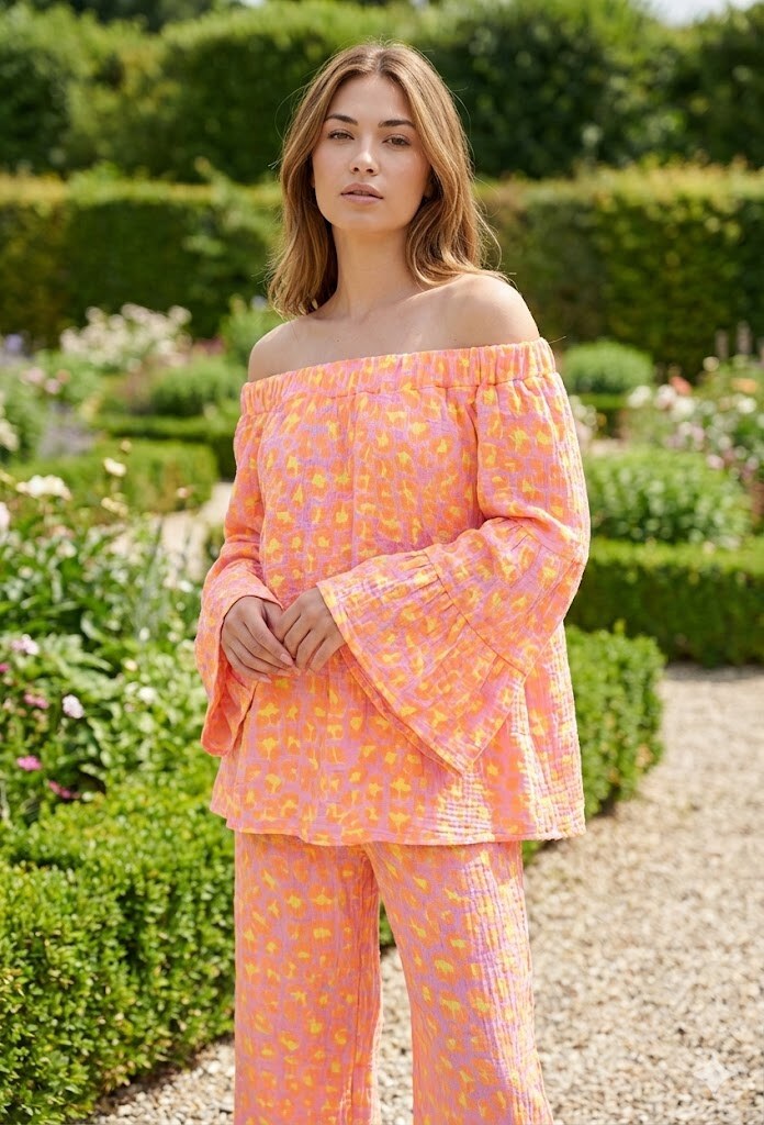 Wholesaler Victoria & Isaac - Lightweight blouse with puff sleeves