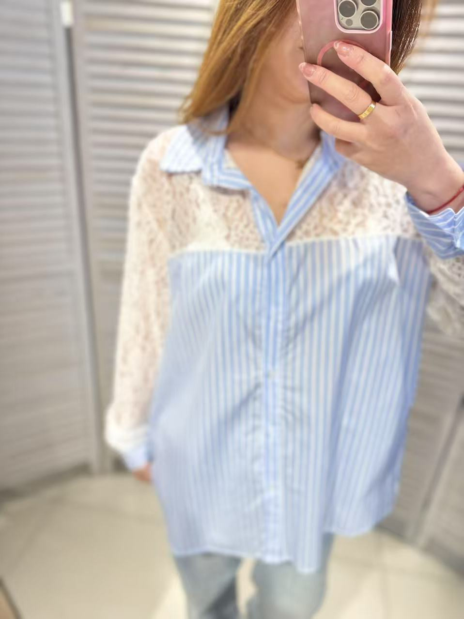 Grossiste Victoria & Isaac - CHEMISE COTON DENTELLE