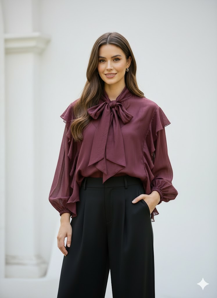 Grossiste Victoria & Isaac - Blouse élégante avec nœud Grossiste Victoria & Isaac - Blouse élégante avec nœud