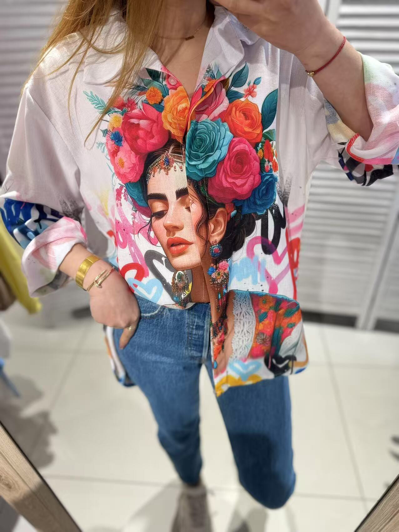 Grossiste Victoria & Isaac - CHEMISE OVERSIZE COTON FANTAISIE