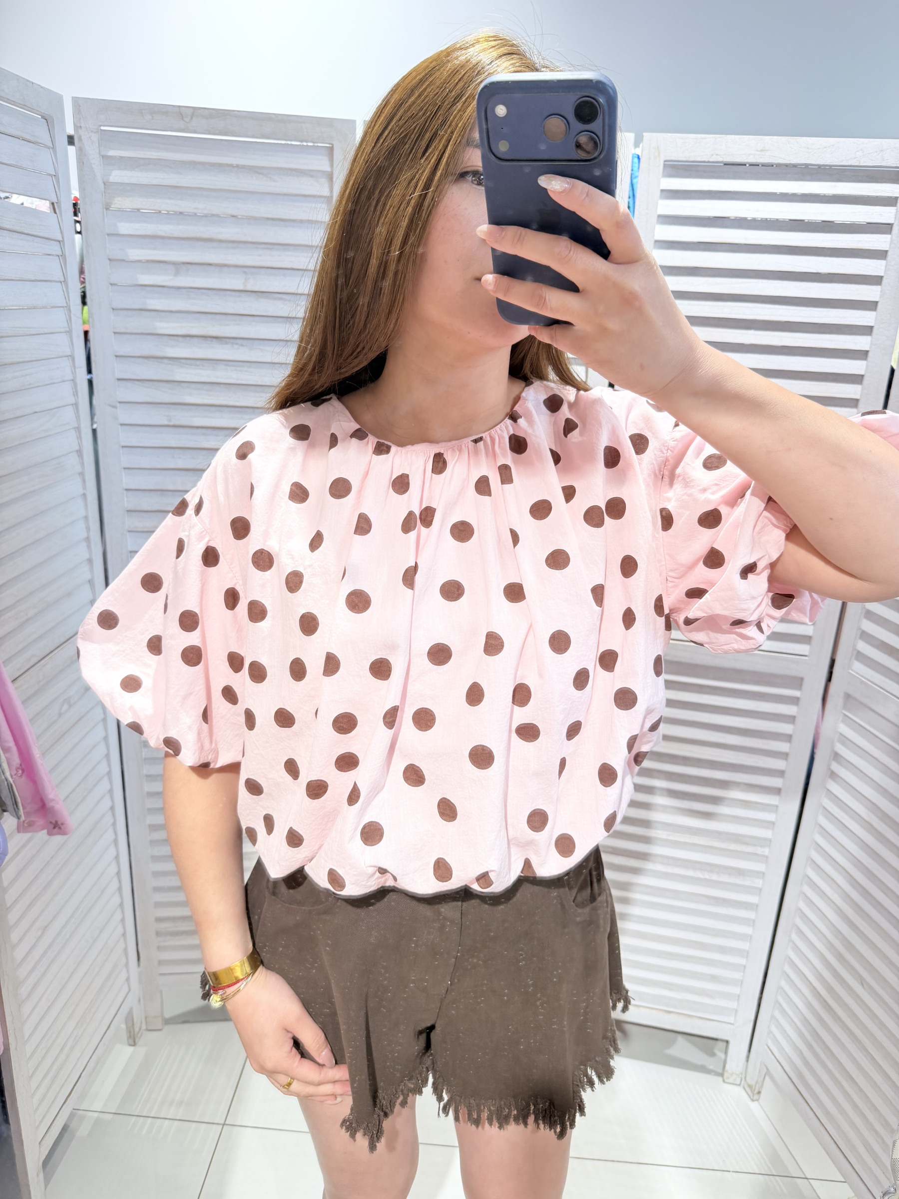 Wholesaler Victoria & Isaac - Cotton polka dot blouse