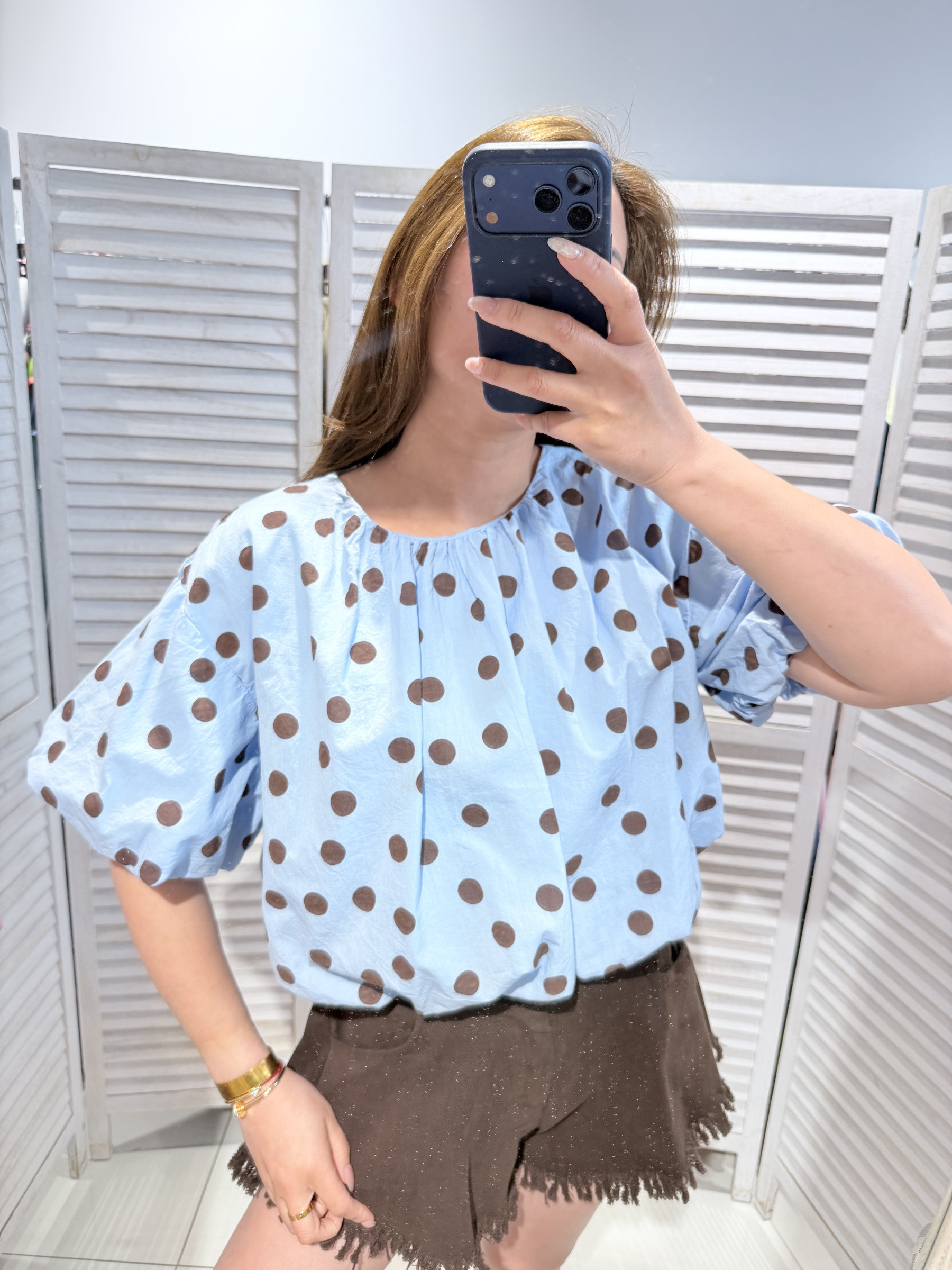 Wholesaler Victoria & Isaac - Cotton polka dot blouse
