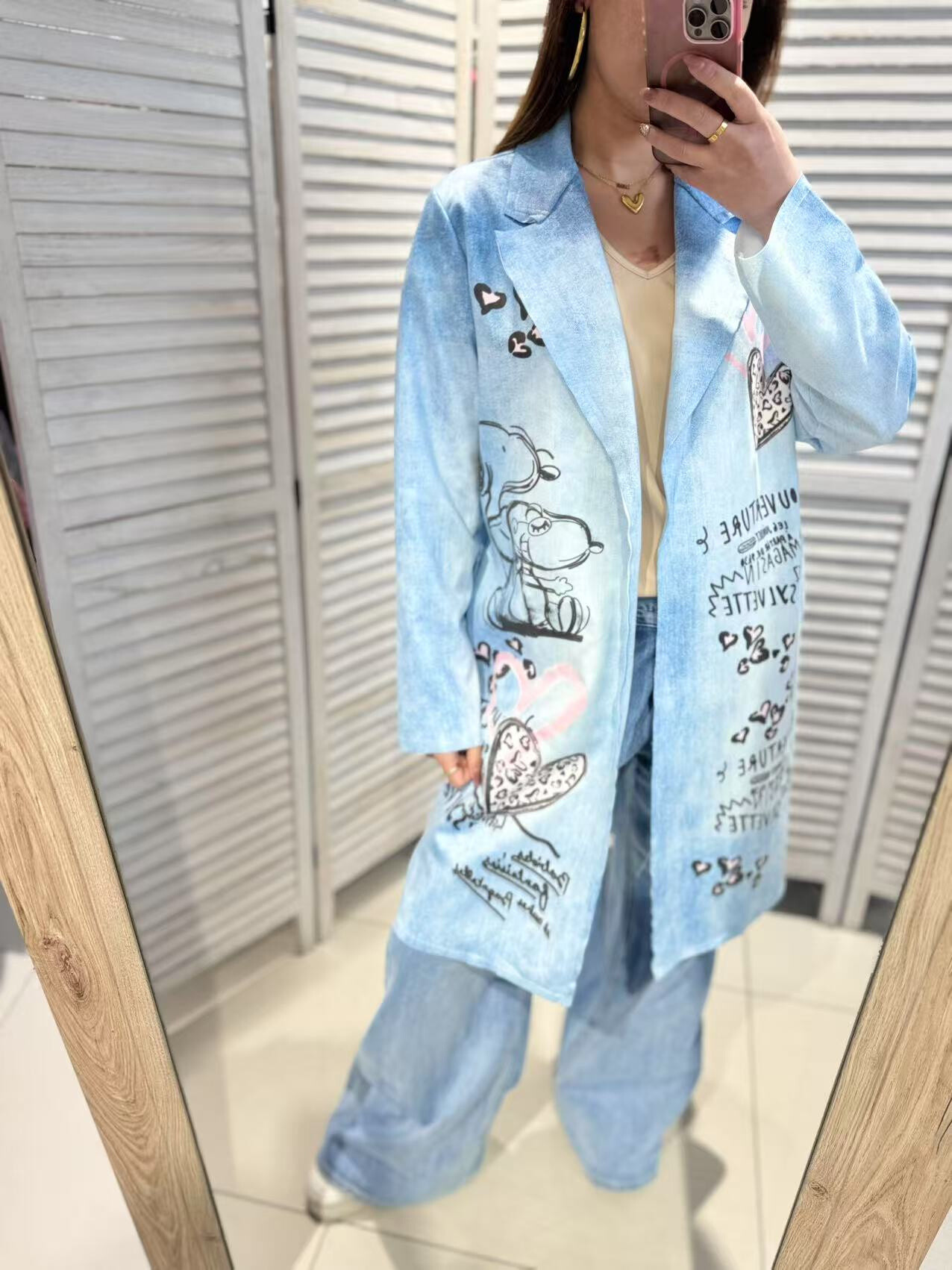 Wholesaler Victoria & Isaac - Long vest jacket with printed suede pocket pocket