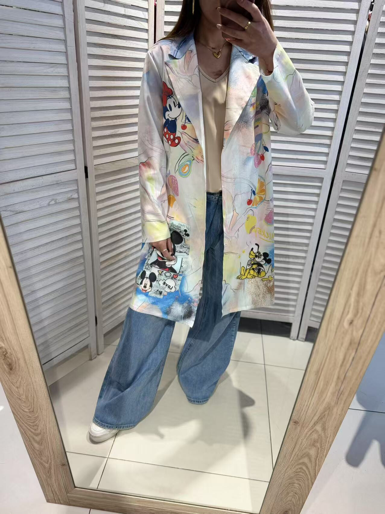 Wholesaler Victoria & Isaac - Long vest jacket with printed suede pocket pocket