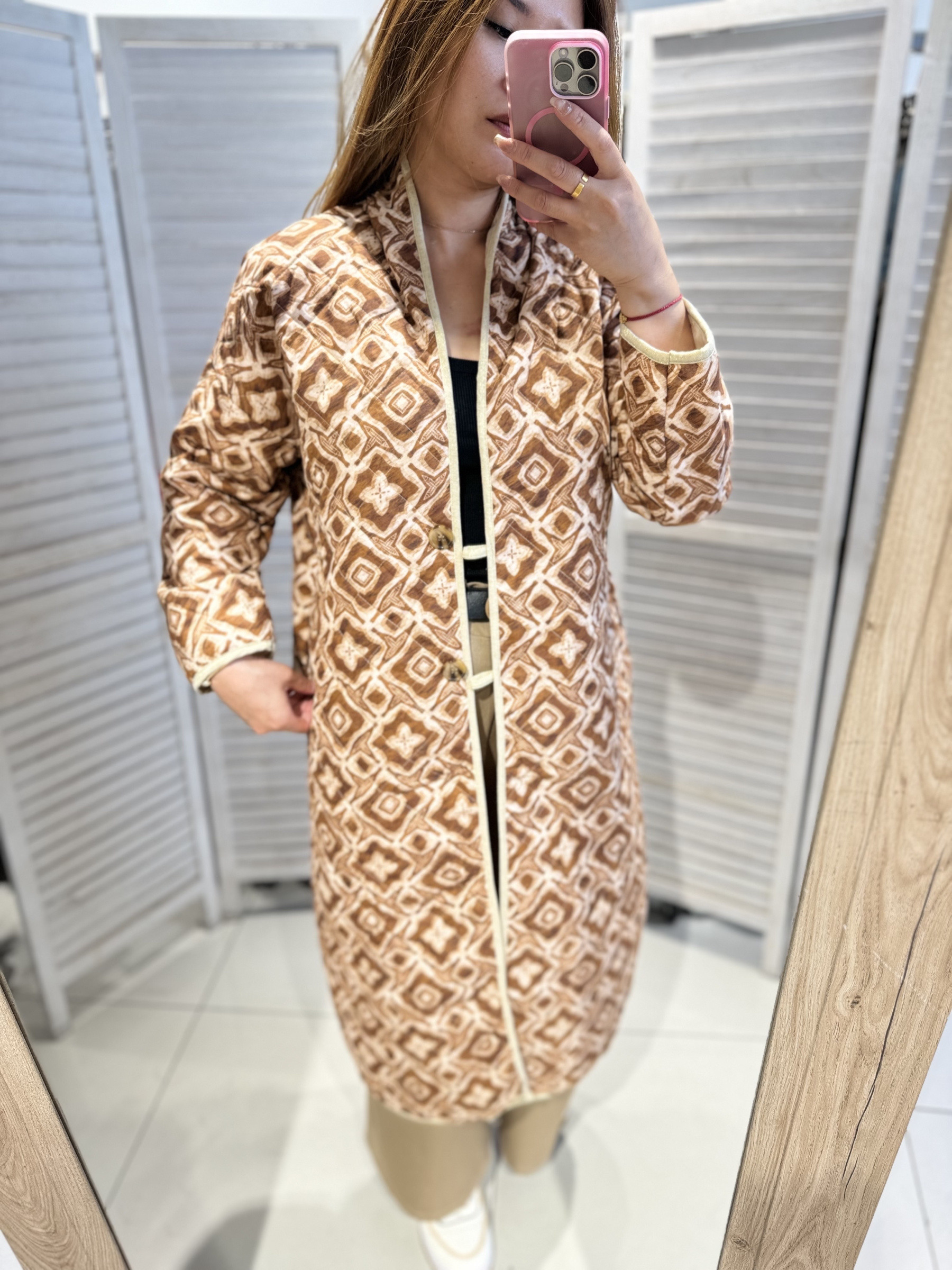 Grossiste Victoria & Isaac - Manteau long à motifs géométriques