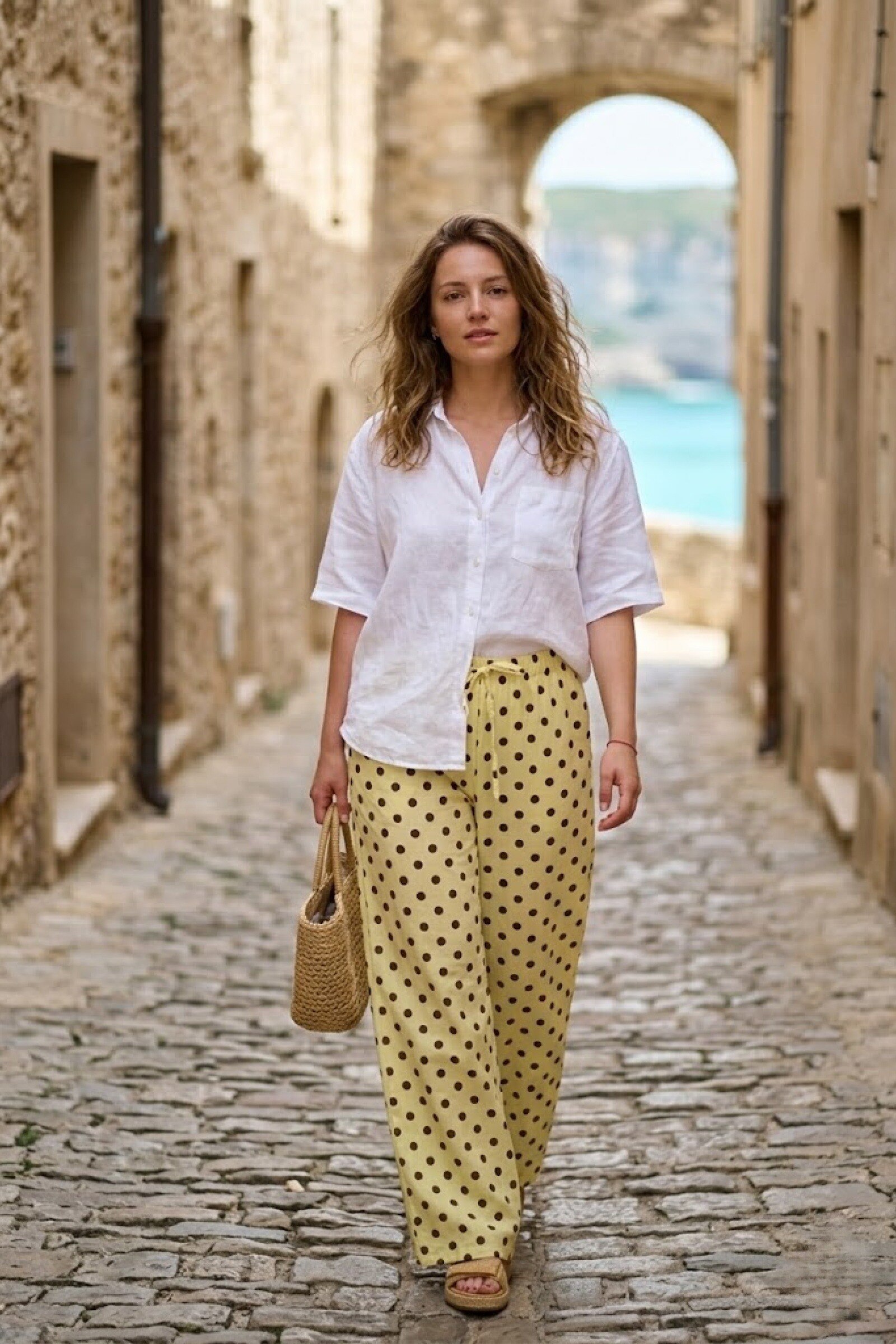 Wholesaler Victoria & Isaac - Wide-leg polka dot pants