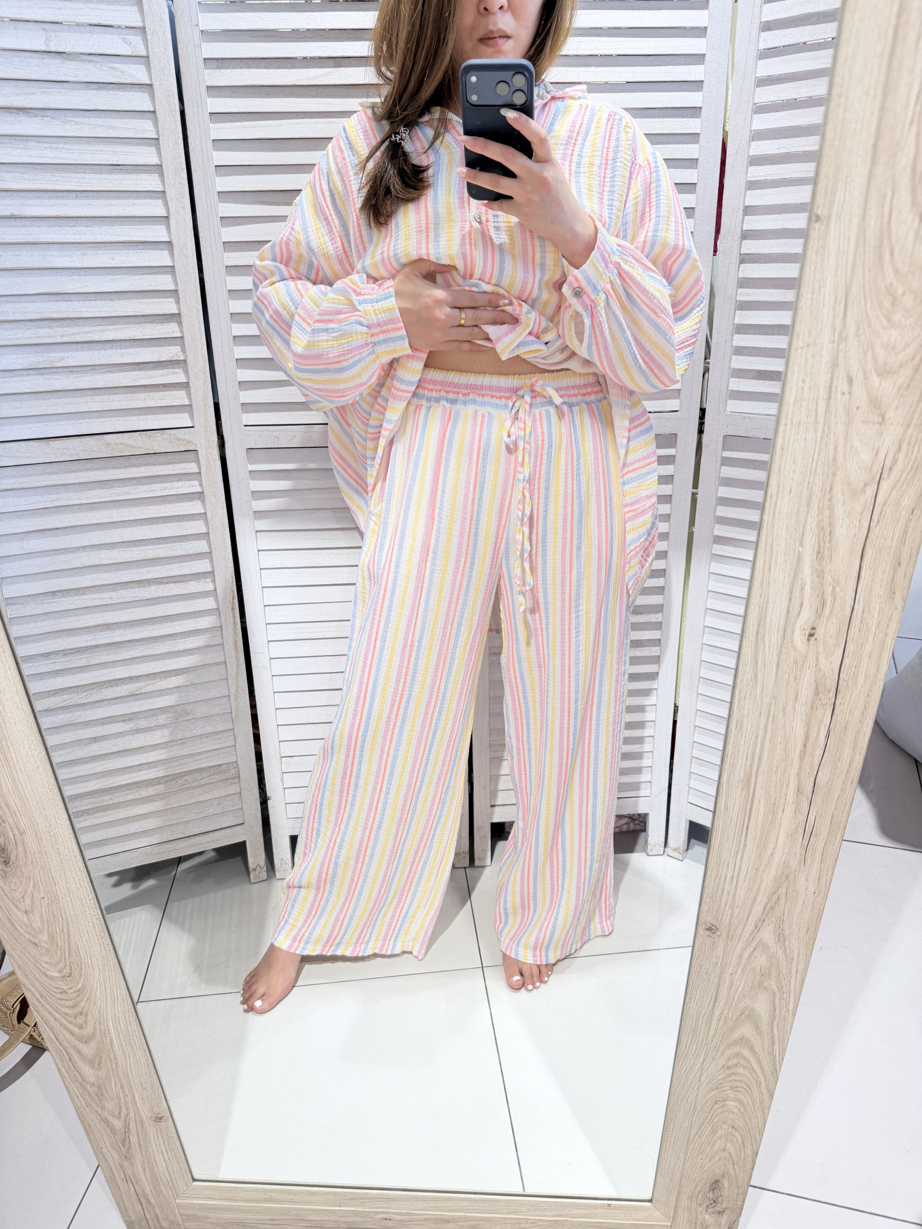 Grossista Victoria & Isaac - Pantaloni a righe 100% cotone