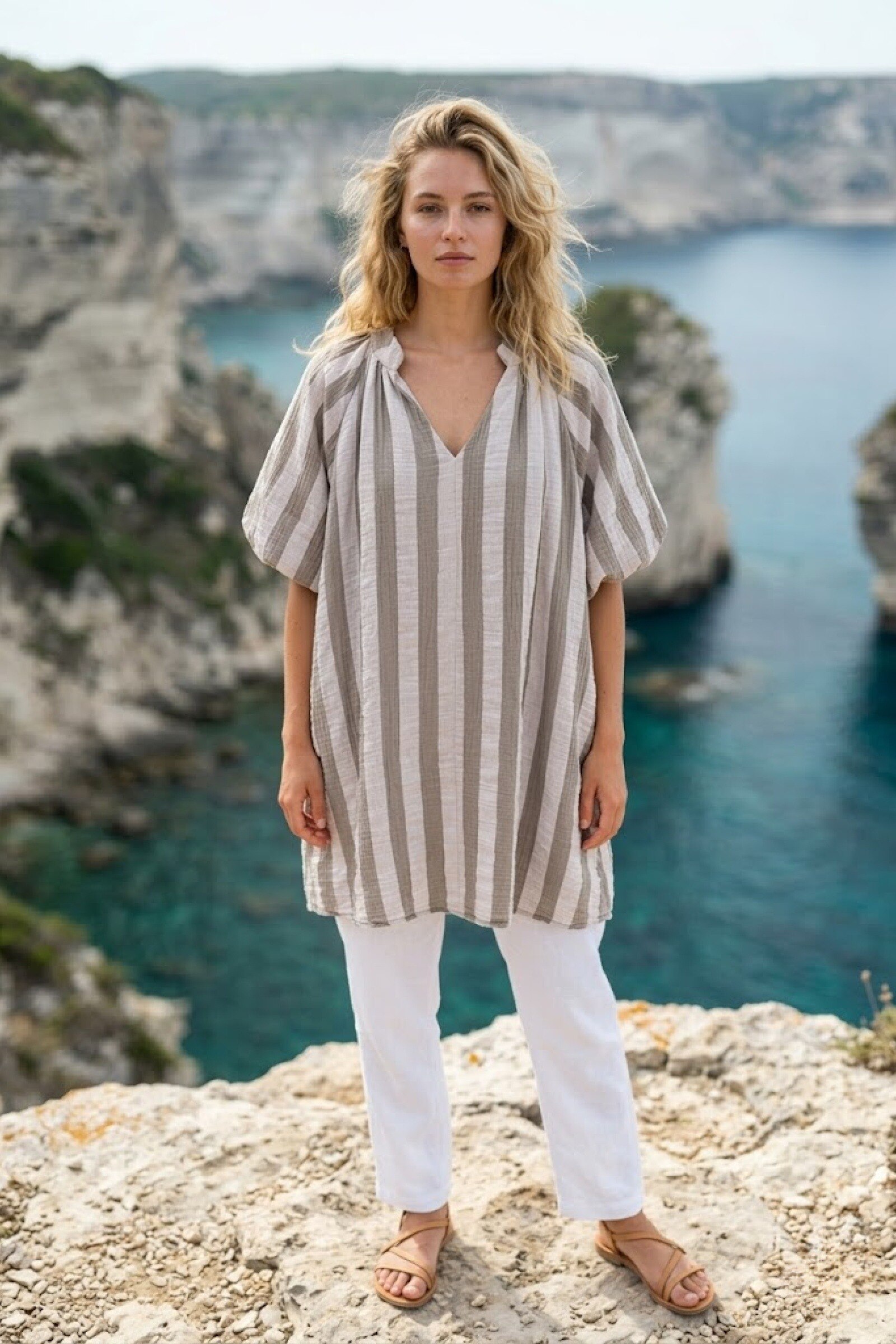 Wholesaler Victoria & Isaac - Striped cotton dress