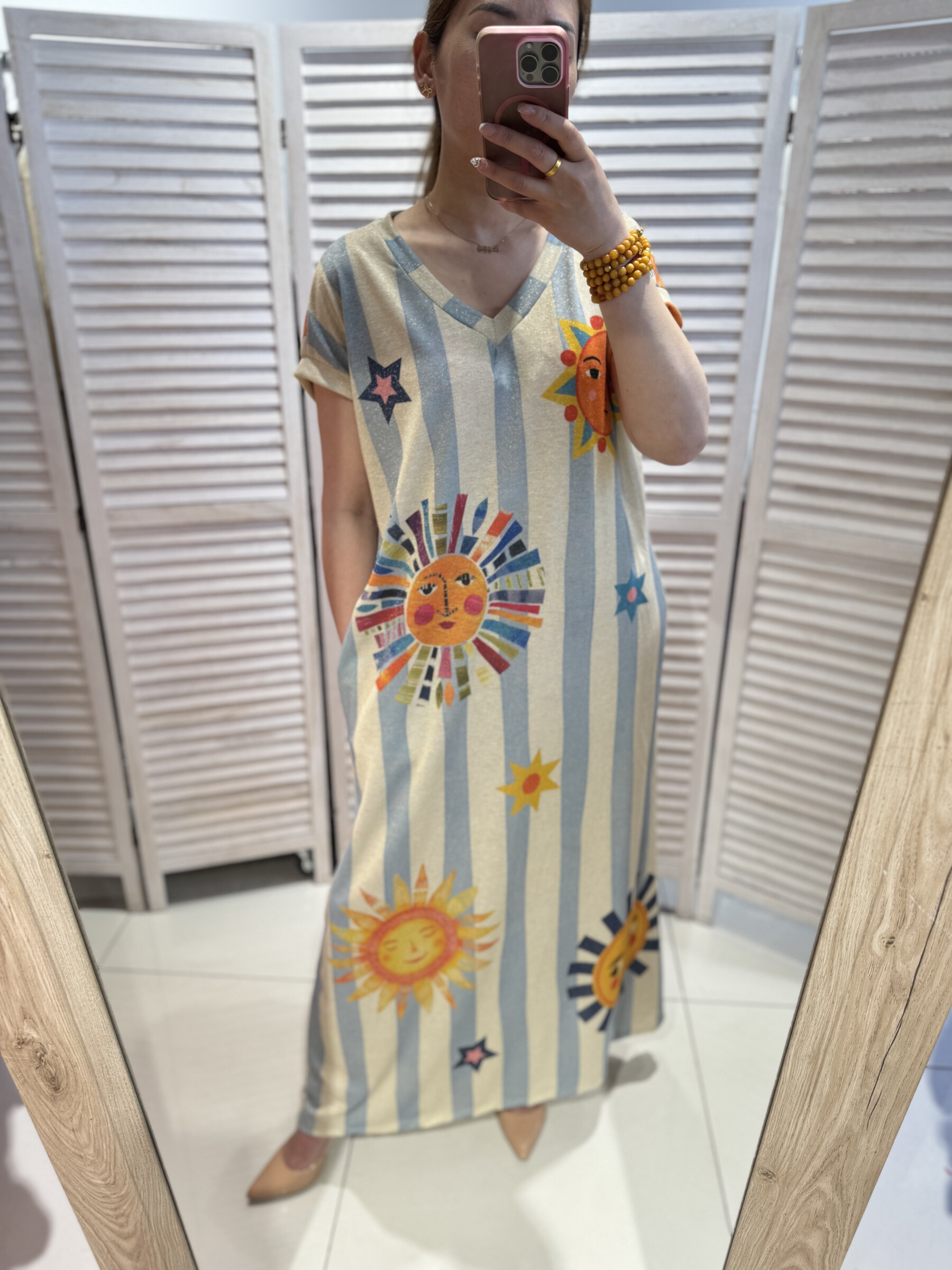 Großhändler Victoria & Isaac - Maxi bedrucktes Sonnenkleid
