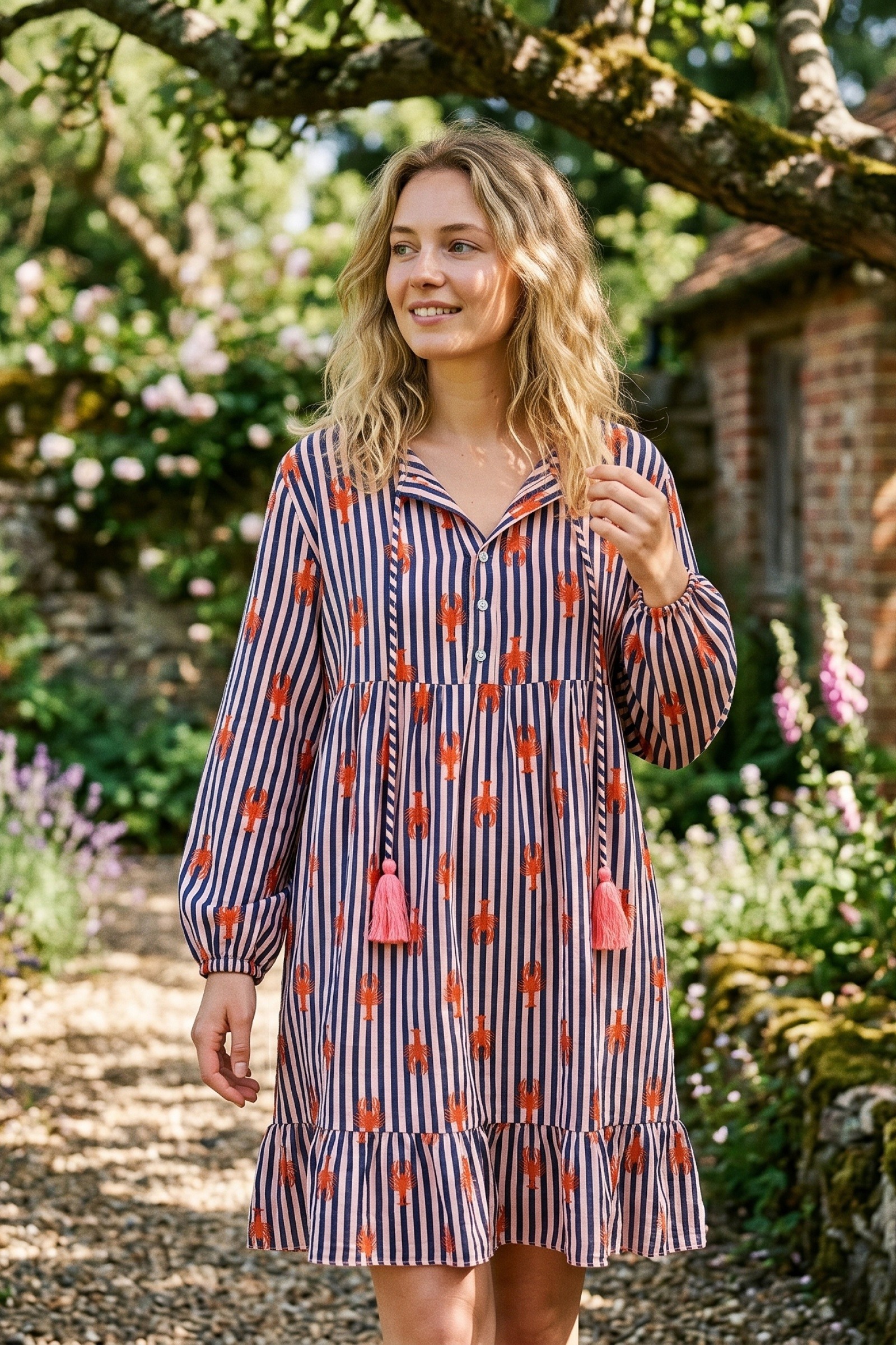 Großhändler Victoria & Isaac - Kleid mit Hummermuster