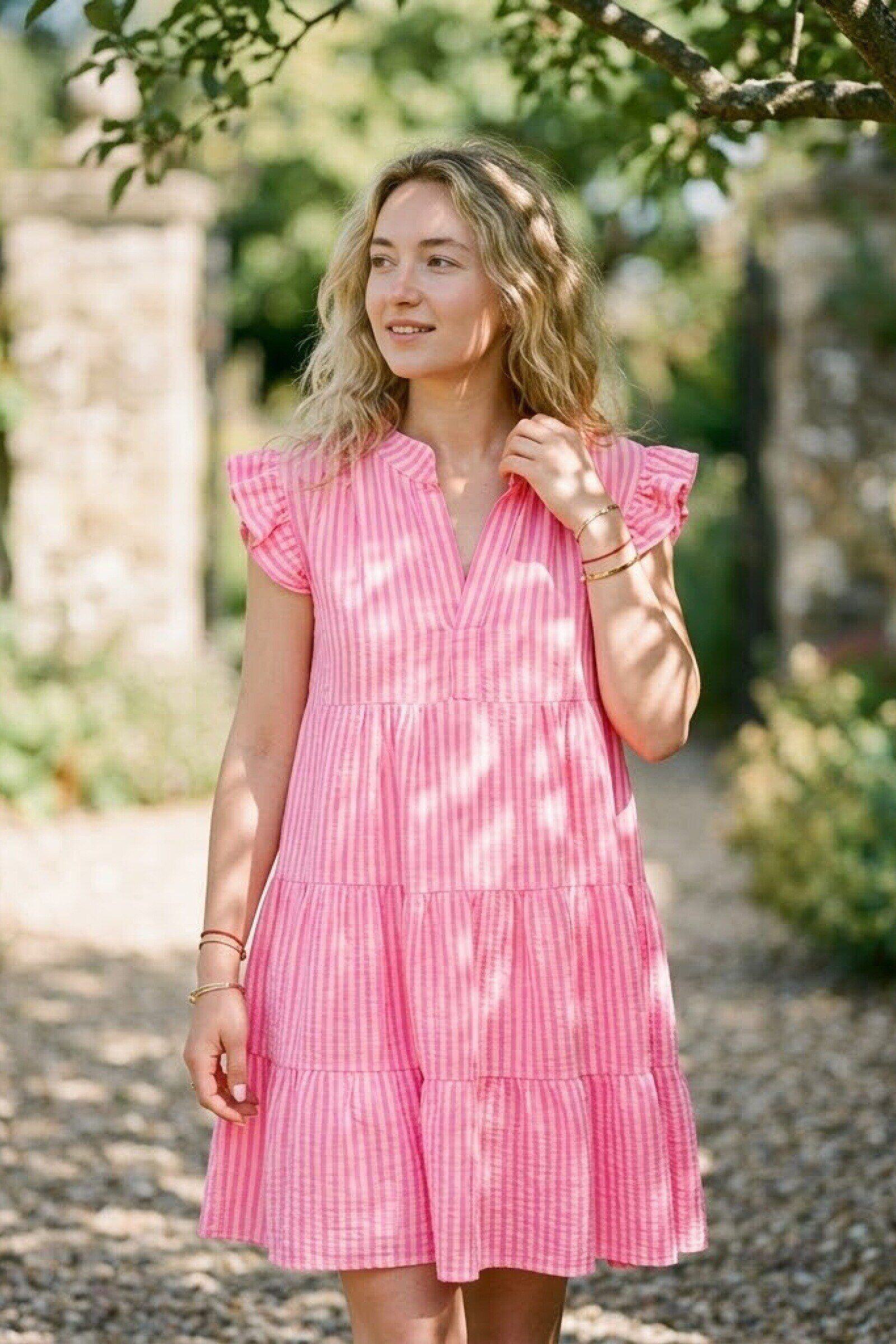 Grossista Victoria & Isaac - Abito in cotone a righe da donna