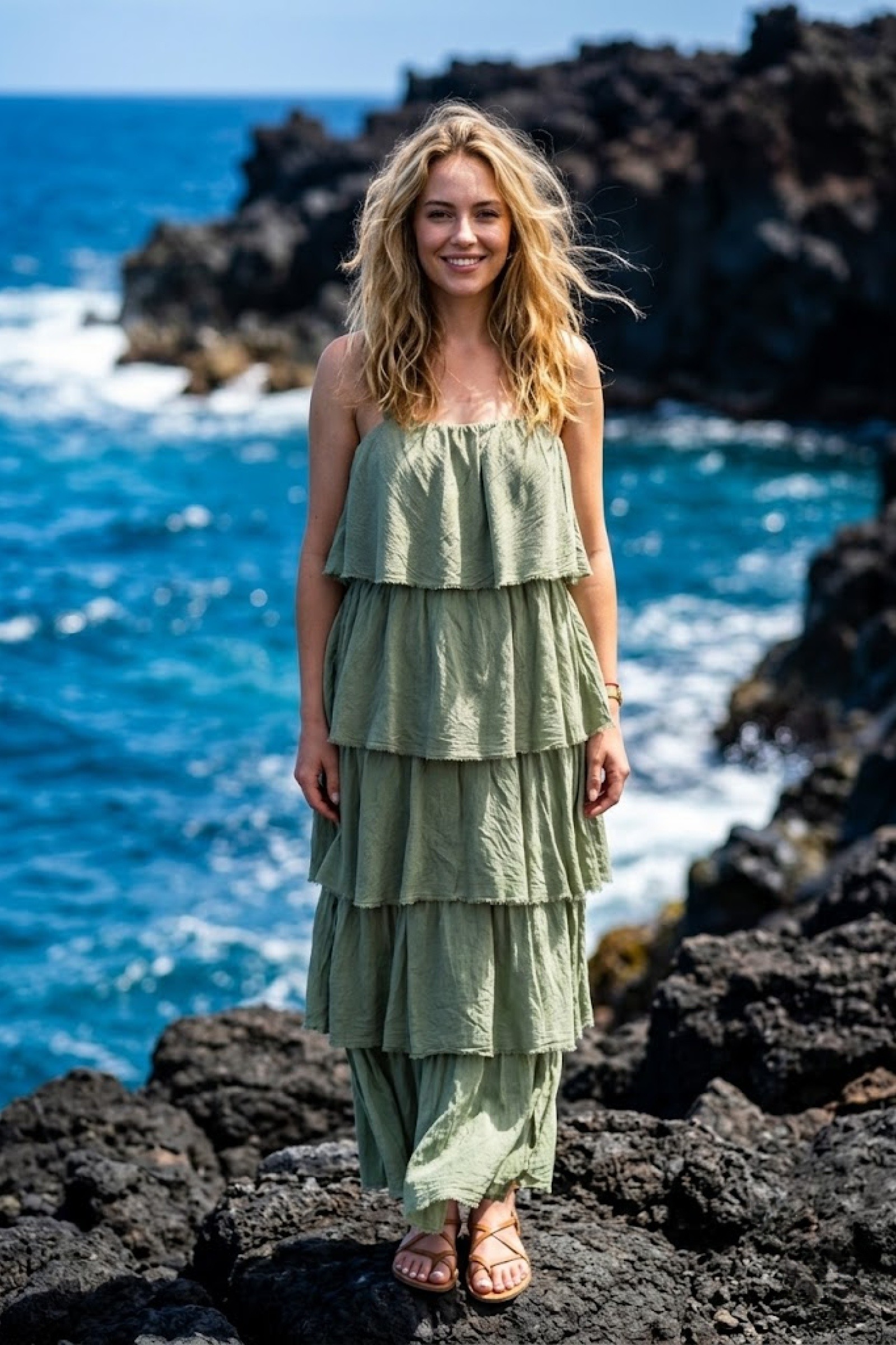 Wholesaler Victoria & Isaac - Long ruffled dress