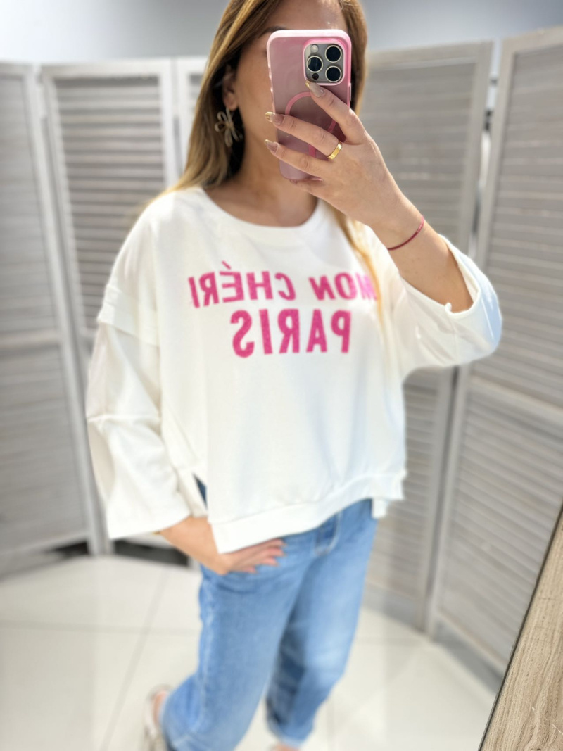 Wholesaler Victoria & Isaac - OVERSIZED SWEATSHIRT MON CHERI PARIS