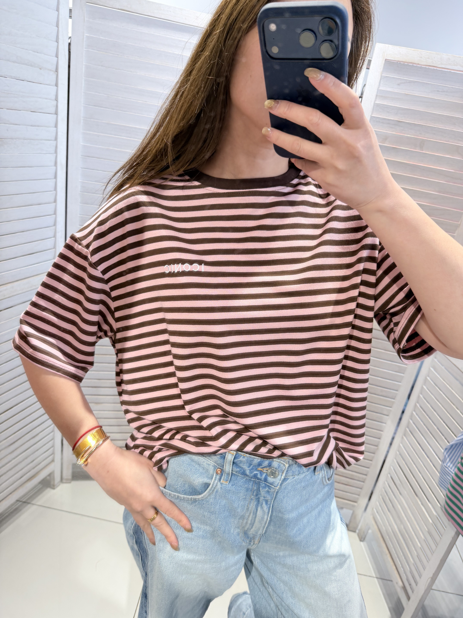 Wholesaler Victoria & Isaac - Striped short-sleeve T-shirt