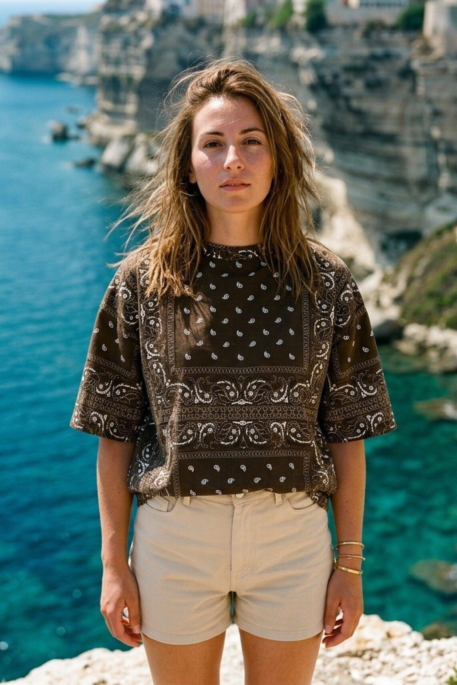 Grossista Victoria & Isaac - T-shirt stampata stile bandana