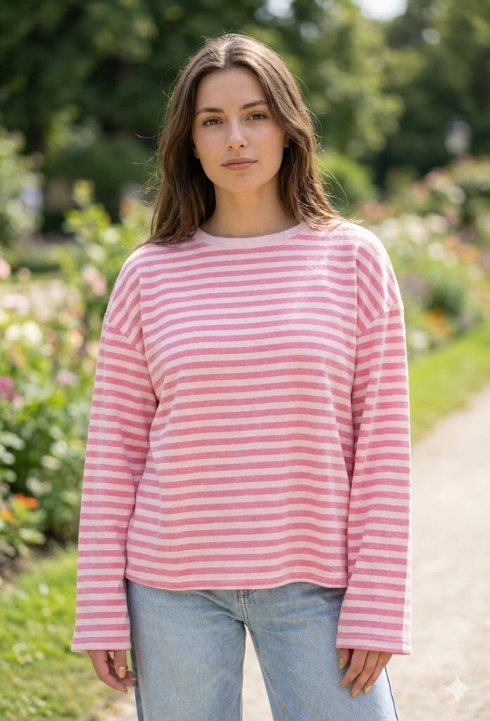 Wholesaler Victoria & Isaac - Striped sweater with pockets