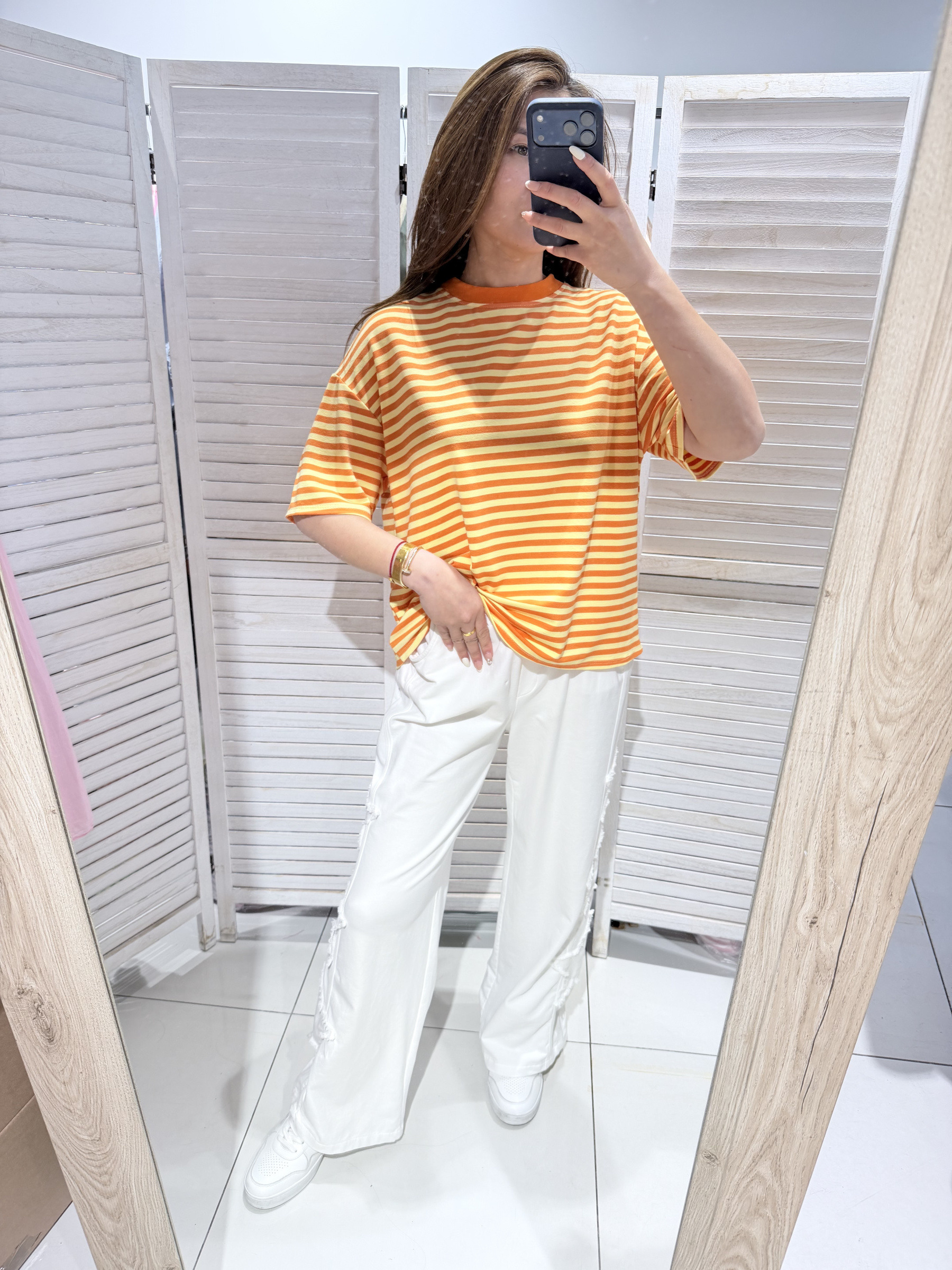 Wholesaler Victoria & Isaac - Striped cotton elastane T-shirt