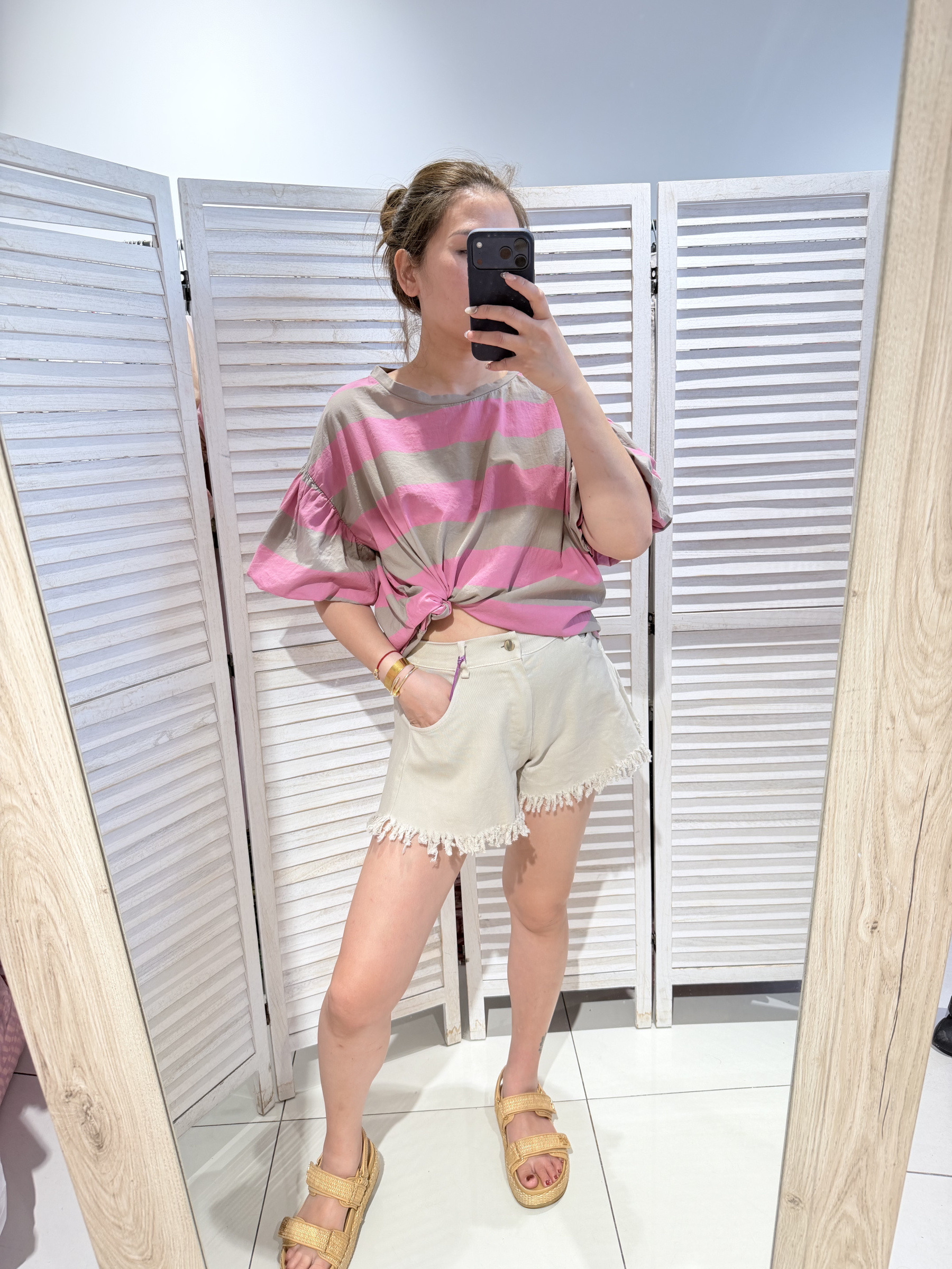 Wholesaler Victoria & Isaac - Striped knotted effect T-shirt
