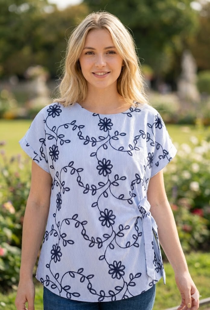 Wholesaler Victoria & Isaac - Embroidered short-sleeve t-shirt