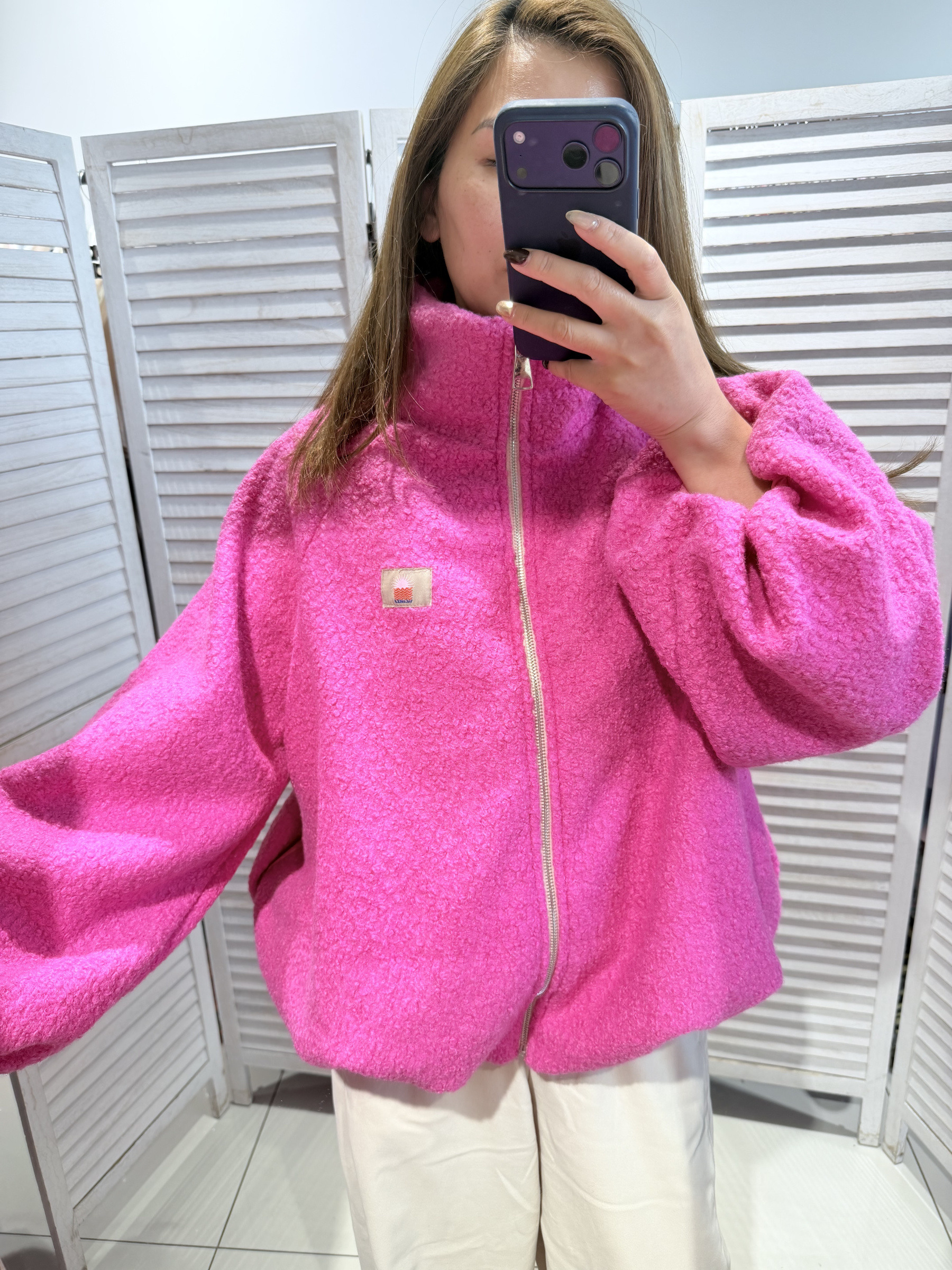 Großhändler Victoria & Isaac - Reißverschlussjacke mit Bouclé-Effekt