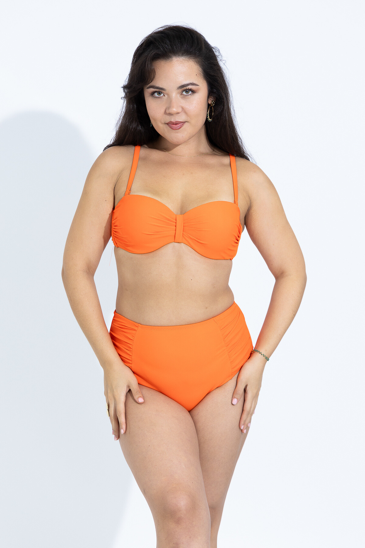 Grossiste Vidoya Swimwear - Bikini grande taille de couleur unie style classique