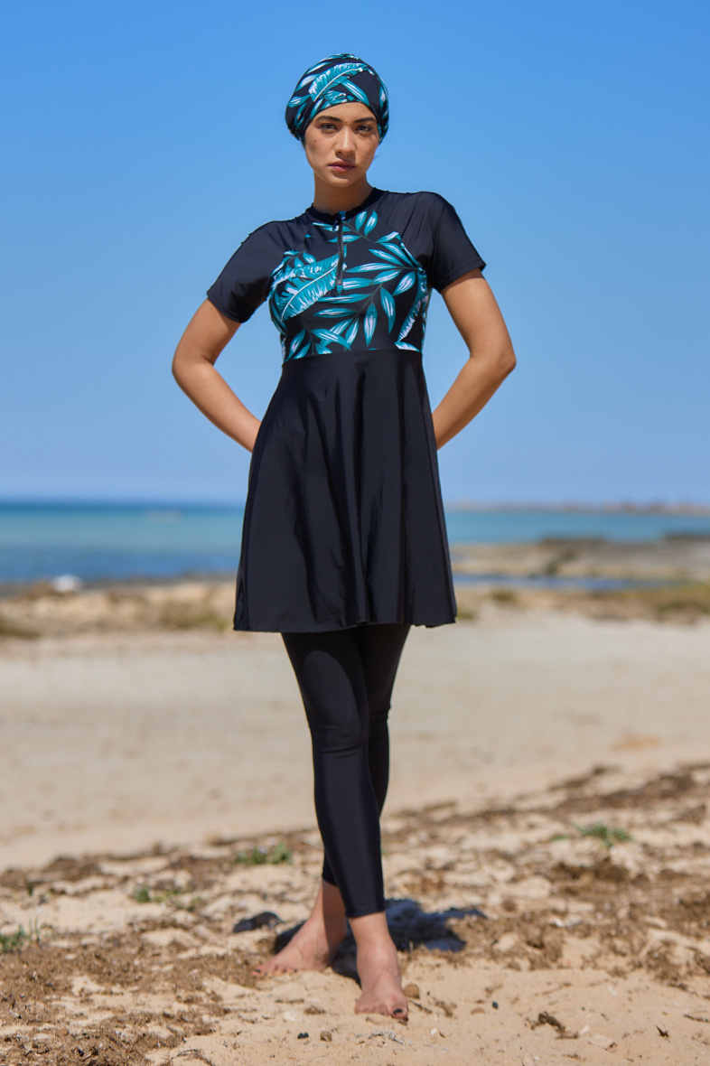 Grossiste Vidoya Swimwear - Burkini manche courte avec un turban
