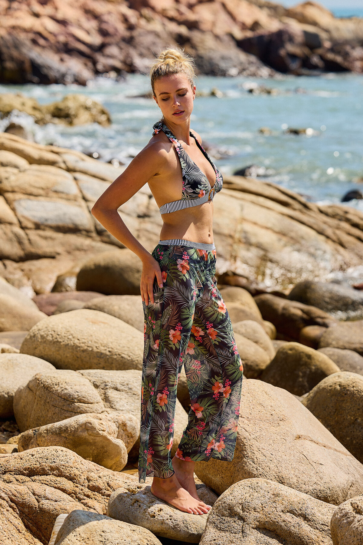 Grossiste Vidoya Swimwear - Tankini Femme 3 Pièces Imprimé avec Soutien Optimal et Style Élégant