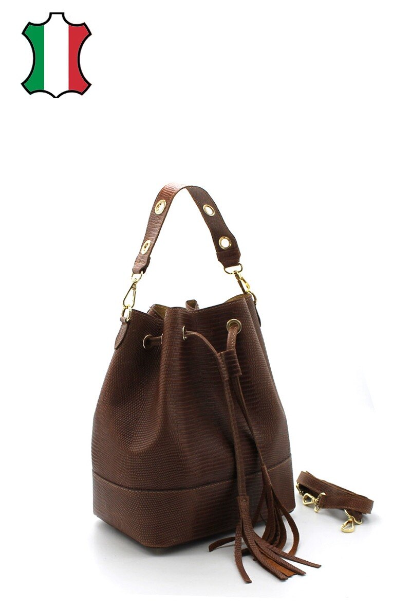 Wholesaler Vimoda - Leather bucket bag