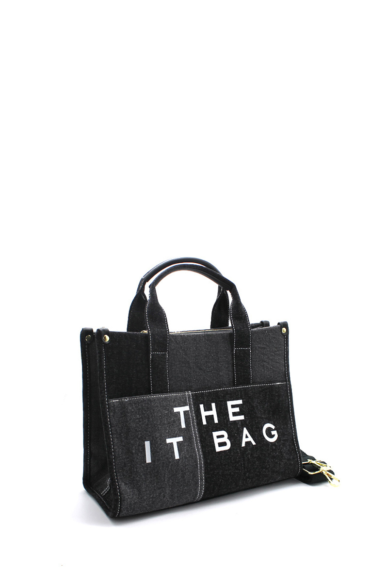 Grossiste Vimoda - Sac à main patchwork denim THE IT BAG
