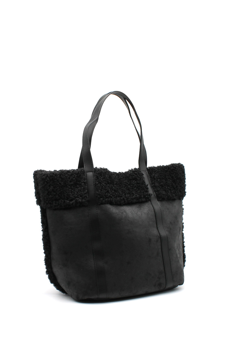 Grossiste Vimoda - Sac à main en fausse fourrure de mouton