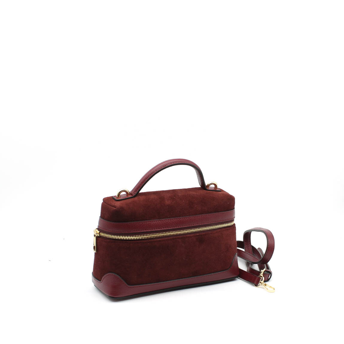 Grossista Vimoda - Mini borsa boxy in pelle scamosciata