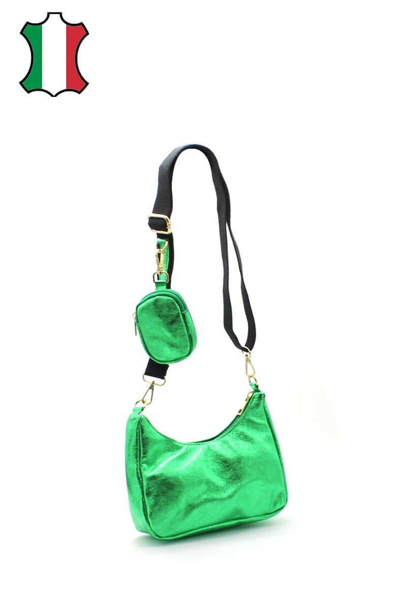 Grossiste Vimoda - Sac bandoulière En Cuir Métallisé