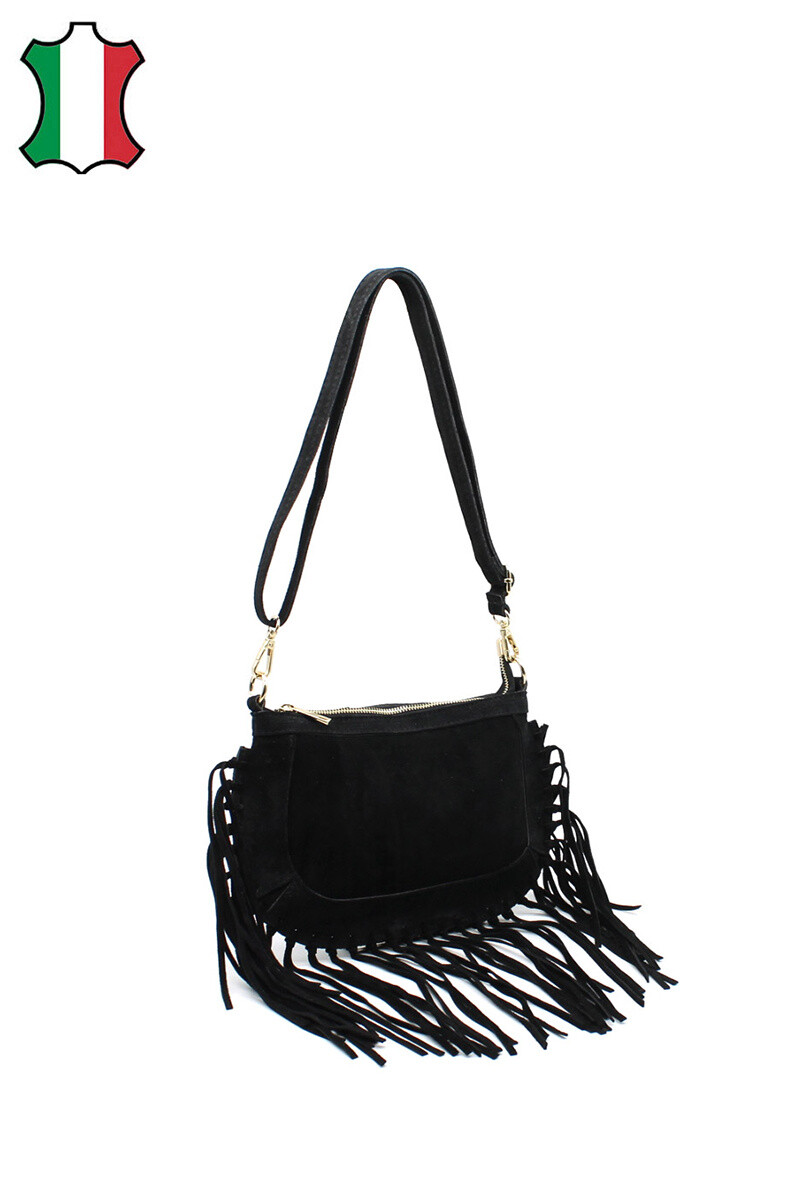 Wholesaler Vimoda - Leather handbag with an extended handle.