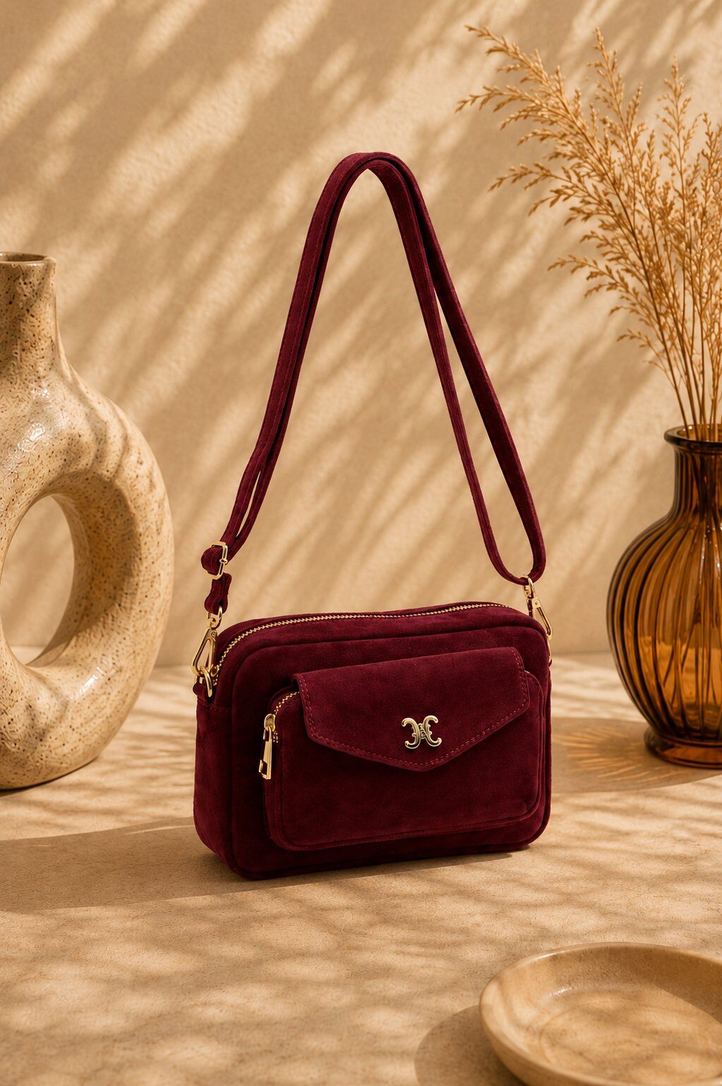 Grossiste Vimoda - Sac bandoulière en cuir C.Clo – Format compact