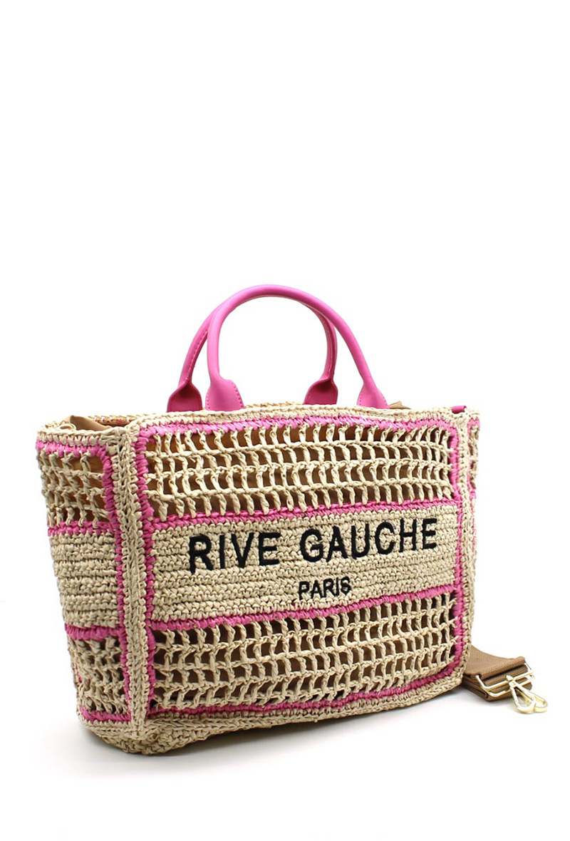 Grossista Vimoda - Borsa a tracolla intrecciata CROCHET RIVE GAUCHE