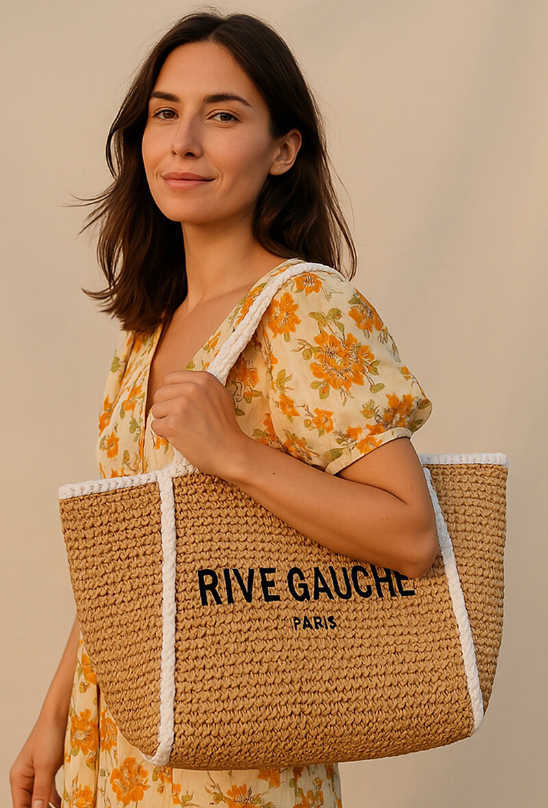 Wholesaler Vimoda - CROCHET Cabas Tricolor handbag RIVE GAUCHE