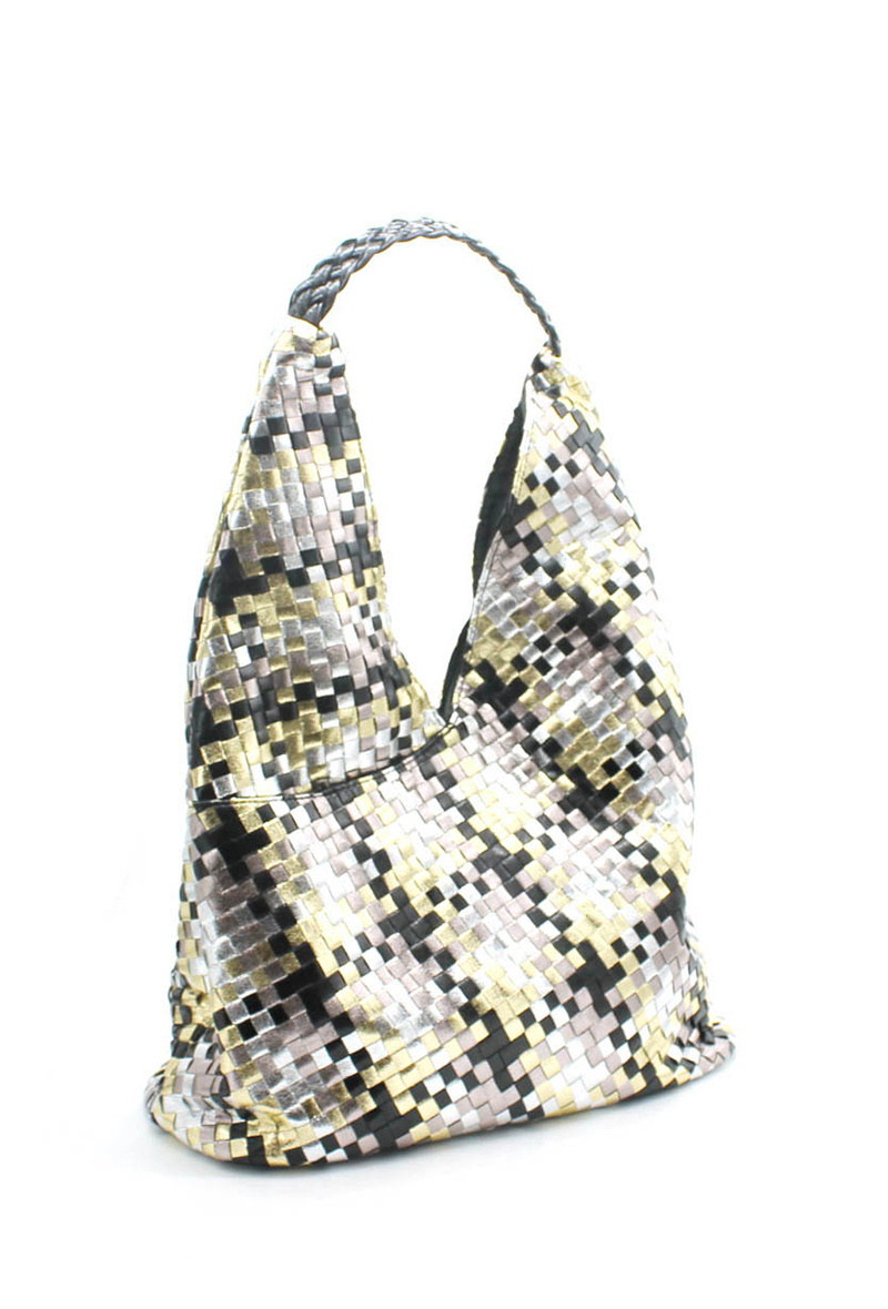 Grossiste Vimoda - Sac porté épaule tressé multicolore