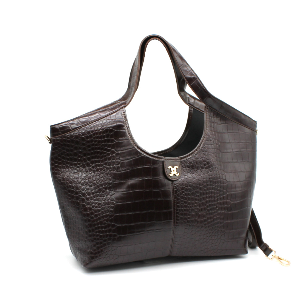 Wholesaler Vimoda - C.Clo Croco Tote Bag with Pouch