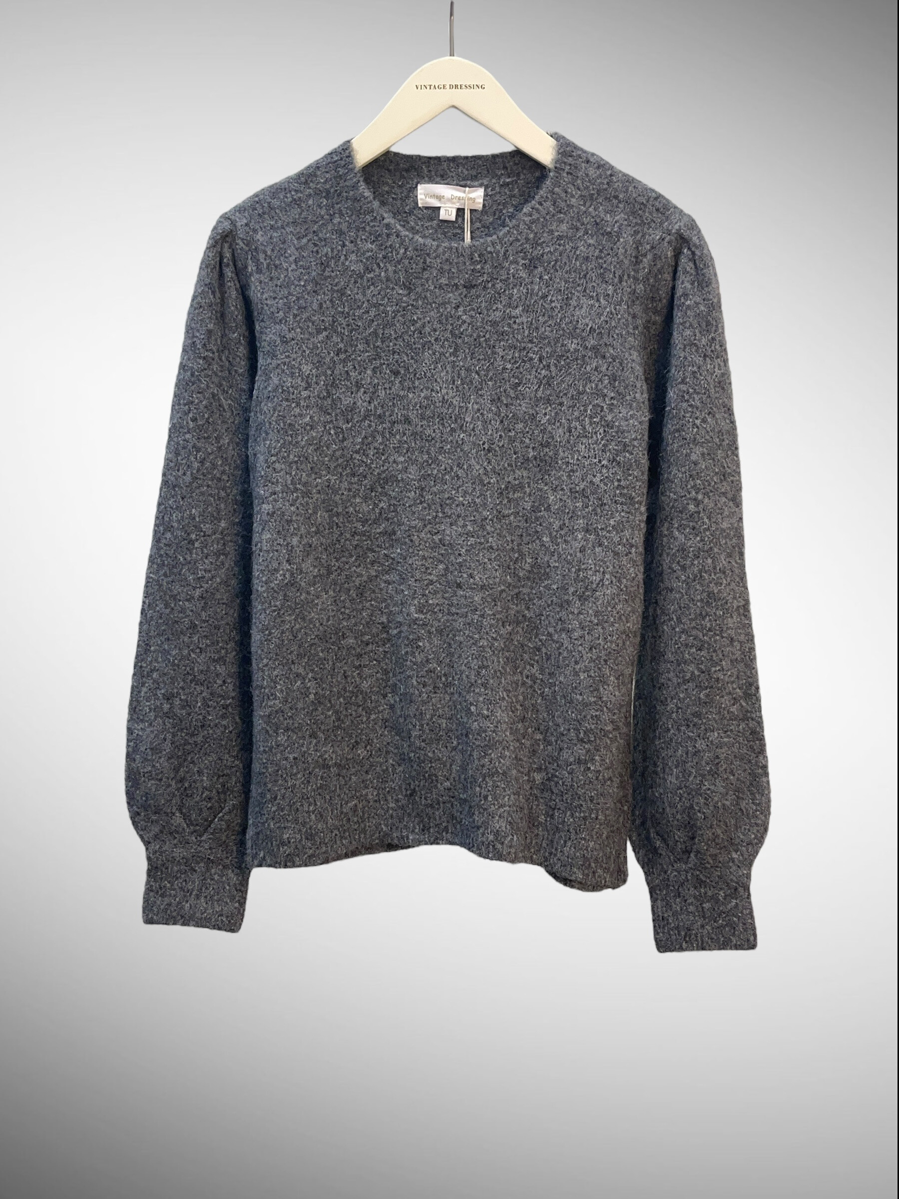 Long sleeved sweater with gathered detail at the cuffs Vintage Dressing Paris Fashion Shops