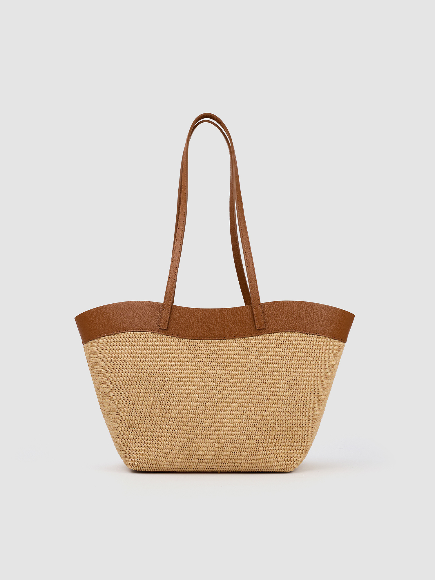 Mayorista Vireum - Bolso Rivo de Rafia y Cuero Auténtico