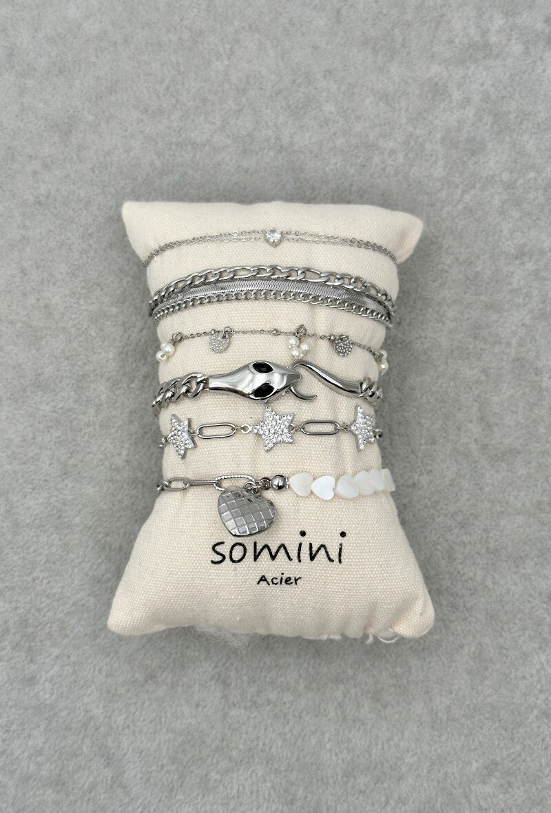 Wholesaler Vitany - Set of stainless steel bracelet