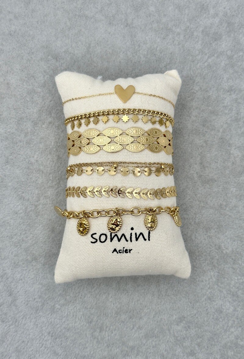 Wholesaler Vitany - Set of stainless steel bracelet