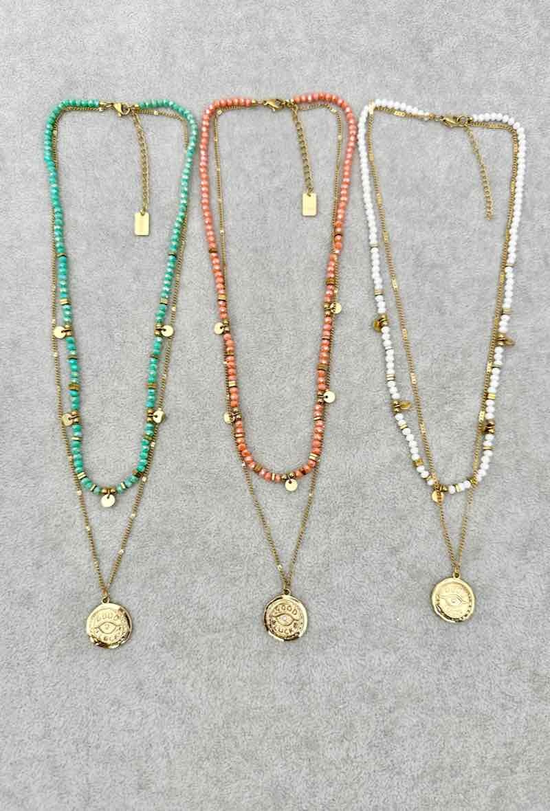 Wholesaler Vitany - Stainless steel double necklace