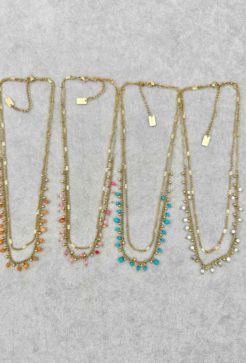 Wholesaler Vitany - Stainless steel double necklace